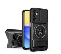B-wishy Rugged Magnetic Car Mount Case for Samsung Galaxy A15 5G,[Compatible with MagSafe] [ PC+TPU 2-in-1] [Drop Protection] with Rotatable Kickstand & Camera Protection Cover Phone case (Black)