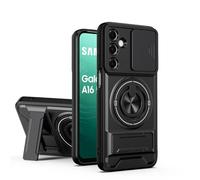 B-wishy Rugged Magnetic Car Mount Case for Samsung Galaxy A16 5G,[Compatible with MagSafe] [ PC+TPU 2-in-1] [Drop Protection] with Rotatable Kickstand & Camera Protection Cover Phone case (Black)