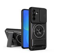 B-wishy Rugged Magnetic Car Mount Case for Samsung Galaxy A37/A36/A56 5G,[Compatible with MagSafe] [ PC+TPU 2-in-1] [Drop Protection] with Rotatable Kickstand & Camera Protection Phone case (Black)