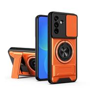 B-wishy Rugged Magnetic Car Mount Case for Samsung Galaxy A37/A36/A56 5G,[Compatible with MagSafe] [ PC+TPU 2-in-1] [Drop Protection] with Rotatable Kickstand & Camera Protection Phone case (Orange)