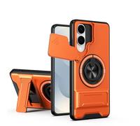 B-wishy Rugged Magnetic Car Mount Case for Samsung Galaxy S25 Edge,[Compatible with MagSafe] [ PC+TPU 2-in-1] [Drop Protection] with Rotatable Kickstand & Camera Protection Phone case (Orange)