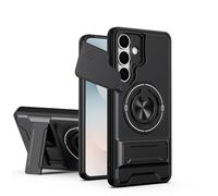 B-wishy Rugged Magnetic Car Mount Case for Samsung Galaxy S25 Fe,[Compatible with MagSafe] [ PC+TPU 2-in-1] [Drop Protection] with Rotatable Kickstand & Camera Protection Phone case (Black, S25 Fe)