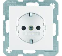 B.X MODULE White 1x SCHUKO Outlet with Earth, with Shutters