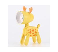 (B Yellow deer) LED Night Light Mini Folding Desk Lamp Cute Pet Lights Dog Deer Portable Night Light Student Living Room Decor Gift