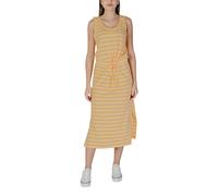 b.young Womens Casual Summer Dress Yellow Striped Midi Cotton - Size Medium
