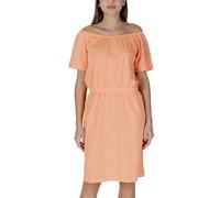 b.young Womens Offshoulder Mini Dress Short Sleeve - Coral Viscose - Size Large
