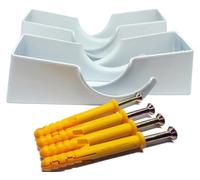 B & Z Traditional Column Radiator Brackets - 4 Pcs | White (145mm (A) x 40mm(B) x 100mm(C) 50mm(D))