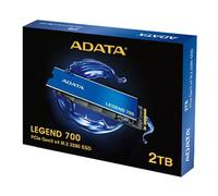 ADATA 2TB Legend 700 M.2 NVMe SSD, M.2 2280, PCIe Gen3, 3D NAND, R/W 2000/1600 MB/s, Heatsink