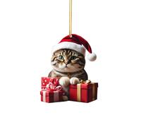B1-A Cat Christmas Decorations - Pendant Hanging Ornaments, Baubles & Gifts for Cat Lovers - One Size