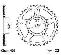 B1 Steel Standard Rear Sprocket - 420