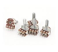 B10K Type Variable Resistors B 10K Ohm 6 Terminal Dual Linear Variable Potentiometers Potentiometer 5Pcs