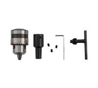 B12 CNC Drill Chuck with Wrench, Clamping Range 1 5 10mm, Complete 4 Pcs Set with Spanners and Connector (Chuck Shaft 12mm)