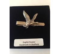 B12 Rising Mallard English Pewter emblem on a Tie Clip (slide) Handmade in sheffield comes with PrideInDetails gift box