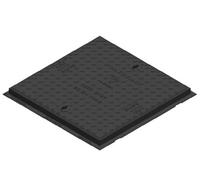 B125 12.5 Tonne Ductile Iron Heavy Duty Manhole Cover 600mm X 600mm Rapid Slide Out Clear Opening 690mm X 690mm Including Frame
