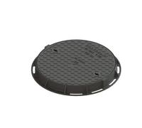 B125 12.5 Tonne Ductile Iron Heavy Duty Round Circular Manhole Cover 600mm Clear Opening 685mm Diameter Overall Including Frame