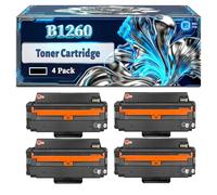 B1260 Toner Cartridge Compatible for Dell B1260dn B1265dfw B1265dnf Printers, With Chip Large Capacity 2500 Pages (4 Pack Black)
