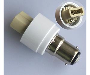 B15/B15D/BA15D to GU9 Light Bulb Socket Adapter/Converter for Halogen and LED Pin Fittings - Pack of 2