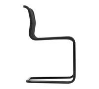 B15 Cantilever chair Tecta plastic wickerwork black / with felt glides - TECTA B15 SCHWARZ MIT FILZ