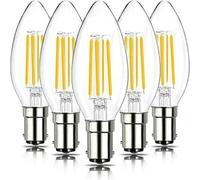 B15 Dimmable LED Filament Candle Bulb 4W Small Bayonet Screw Cap Light Bulbs