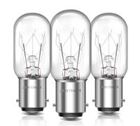 B15 Sewing Machine Bulb Dimmable, T22 B15 Small Bayonet Night Light, Warm White 2700K, B15d Pygmy Bulb for Sewing Machine, Fridge Light, Salt Lamp Bulb, Appliance Lamps, Pack of 3