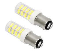 B15d Led Bulb 5W, AC220-240V, 500LM Cool White 6000K, Equivalent 40W Incandescent Bulb, Non-Dimmable, Ba15d Double Bayonet Bulbs for Sewing Machine, Refrigerator, Cooker Hood, Appliance Lamps, 2 Pack