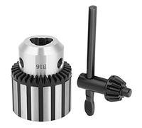 B16 Heavy Duty Keyed Drill Chuck High Precision Threaded Tapered Bore Durable Steel Construction for Lathe Bench Drill 3 16mm Clamping Range Includes Chuck Key