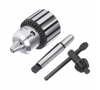 B18 Drill Chuck, Heavy Duty Key Type Drill Chuck with Morse Taper Arbor, Drill Press Chuck for Lathe and CNC Machines