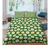 B1M7H4E9S Bold daisy print duvet set student room decor | Fade Resistant, Hidden Zipper, All Season, Breathable, Machine Washable King（220x240cm）