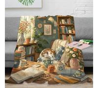 B1M7H4E9S Floral 3D Print Microfiber Throw Blanket Soft Fleece Feel | 70×80inch plush microfiber touch lightweight warmth sofa accent reading nook decor floral print cozy gift
