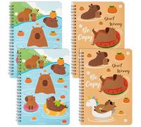 B1ykin Capy Spiral Notebooks - 50 Sheets 100 Pages A5 Spiral Notebook, Cute Wire Bound Notebook Journal Planner for School, College, Office Travel, Gift for Teen Girls Women (2 Pack)