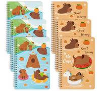 B1ykin Capy Spiral Notebooks - 50 sheets 100 Pages A5 Spiral Notebook, Cute Wire Bound Notebook Journal Planner for School, College, Office Travel, Gift for Teen Girls Women (3 Pack)