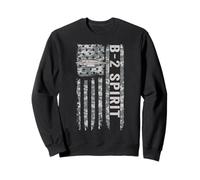 B2 Spirit American Flag Military Stealth Bomber Camo B2 Sweatshirt