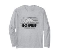 B2 Stealth Bomber American Flag Military For 4th Of July B2 Long Sleeve T-Shirt