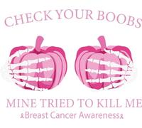 B200904 17 Check your boobs Breast cancer Pumpkin Poster A5 - Inspirational Motivational Wall Art daily Life Quote encouraging famous short phrases inspiring words spiritual hope messages success say