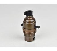 B22 Bayonet Brass Bulb Lamp Holder | Switched | Old English Brass