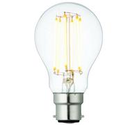 Loops B22 Bayonet Dimmable LED Filament Light Bulb 6W Warm White Clear Glass GLS Lamp Loops White