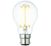 B22 Bayonet Dimmable LED Filament Light Bulb 6W Warm White Clear Glass GLS Lamp