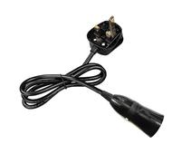 B22 Bayonet Lamp Holder with Cord Switch,Phenolic BS UK Power Cord with 3 pin Fused Plug and 1.5m Wire (Black, B22 Socket)