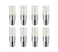 B22 Bayonet LED Corn Light Bulb Cool White 6000K 12W Equivalent 120W Energy Saving No Flicker CRI 80+ for Bedroom Living Room Dining Room Kitchen Non Dimmable(8 Pack)