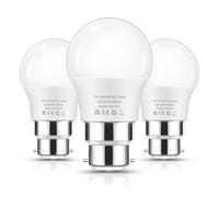 B22 Bayonet Light Bulb, 60W Equivalent Golf Ball Bulb Cool White, 3 Pack | 7W G45/P45 Globe Bulb, 6000K Daylight, 600LM GLS Bulbs, Save 88% Energy, Non Dimmable, Ideal for Chandeliers,Ceilling Light