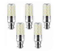 B22 Corn LED Bulbs Pack of 5 16W Equivalent 160W Cool White 6000K Energy Saving No Flicker CRI>80 for Ceiling Lights Table Lamps Wall Sconces Non Dimmable