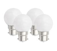 B22 LED Bulb Pygmy Christmas Lights Warm White 3W Golf Ball Bulbs B22 Bayonet Small Globe Light Bulb Equivalent 30W Incandescent 220V-240V BC Base Bayonet Cap 3000K for Passage Way Lamp (4 Pack)