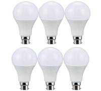 B22 LED Bulbs, 16W B22 Bayonet Light Bulbs Equivalent to 160W Incandescent Bulb, Super Bright 1750LM, 6 Pack (Daylight 6000K)