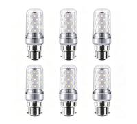 B22 LED Corn Bulbs Bayonet Cap Cool White 6000K 12W Equivalent 120W Energy Saving No Flicker CRI>80 Long lifespan for Bedroom Living Room Kitchen Non Dimmable(6 Pack)