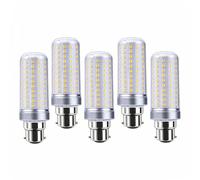 B22 LED Corn Light Bulbs 25W Equivalent 250W Cool White 6000K High Brightness CRI>80 No Flicker for Bedroom Living Room Dining Room Cafe Non Dimmable 5 Pack