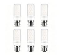 B22 LED Corn Light Bulbs Cool White 6000K 16W Equivalent 160W No Flicker CRI>80 Energy Saving for Ceiling Lights Table Lamps Wall Sconces Non Dimmable(6 Pack)