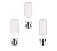 B22 LED Corn Light Bulbs Cool White 6000K 16W Equivalent 160W No Flicker CRI>80 Energy Saving for Ceiling Lights Table Lamps Wall Sconces Non Dimmable(3 Pack)