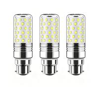 B22 LED Corn Light Bulbs Cool White 6000K 16W Equivalent 160W No Flicker Energy Saving CRI>80 for Ceiling Lights Table Lamps Wall Sconces Non Dimmable(3 Pack)