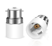 B22 to E14 Socket Converter, Bayonet to Small Screw Socket Adapter, AC 110-240V, BC to SES Lamp Base Adapter, for LED Bulbs, Incandescent, Halogen Bulbs, CFL Bulbs, 2 Packs