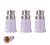 B22 to E27 Socket Converter, BC to ES Lamp Base Adapter,Light Bulb Lamp Holder Bayonet Toscrew Converter & Edison Adapter,Ceiling Fan Light Fitting Converters,for Led/CFL/Incandescent Bulbs (3pcs)
